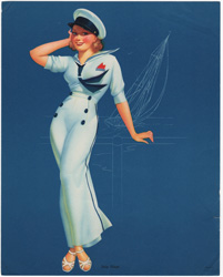 Vintage pin up art and glamourous women prints (1930s-1940s)
